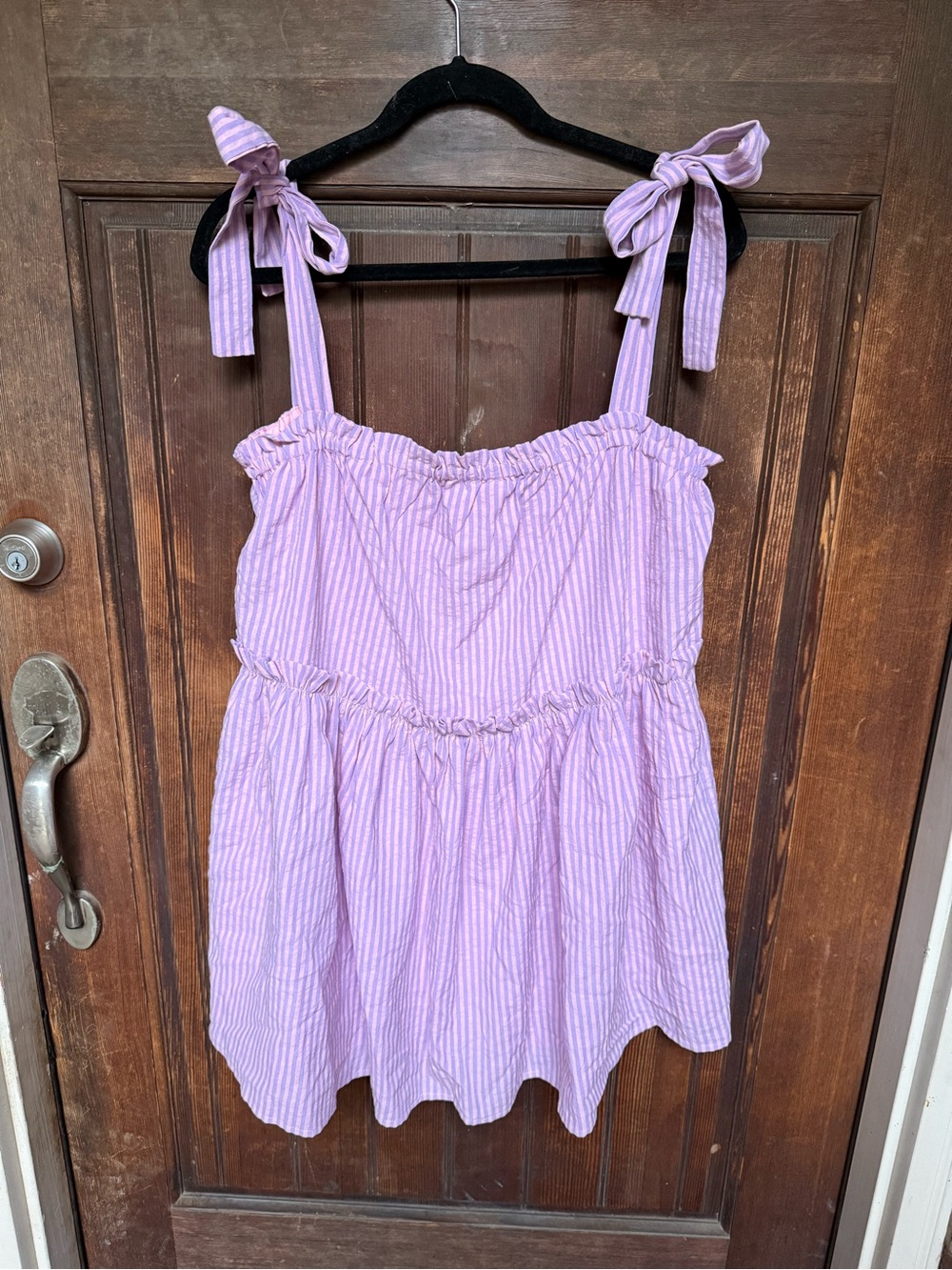 Pink Lily Lavender & Pink Stripe Dress, size L, NWOT